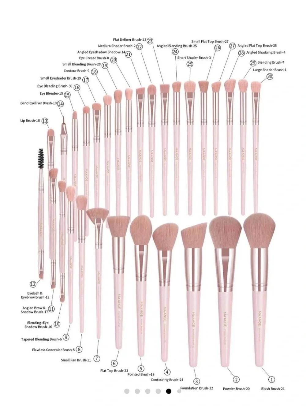 32-Piece Pink Makeup Brush and Sponge Set with Travel Case